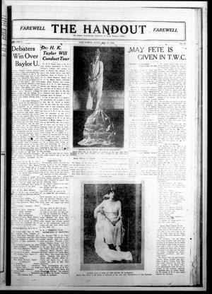 The Handout (Fort Worth, Tex.), Vol. 6, No. 16, Ed. 1 Thursday, May 25, 1922
