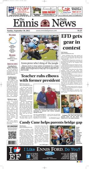 The Ennis Daily News (Ennis, Tex.), Ed. 1 Sunday, September 30, 2012