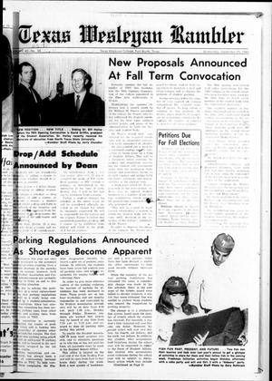The Rambler (Fort Worth, Tex.), Vol. 43, No. 2, Ed. 1 Wednesday, September 25, 1968