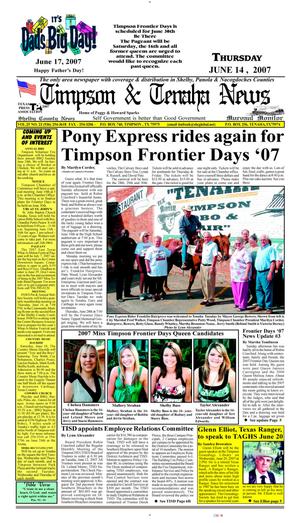 Timpson & Tenaha News (Timpson, Tex.), Vol. 25, No. 23, Ed. 1 Thursday, June 14, 2007