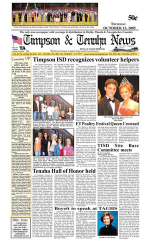 Timpson & Tenaha News (Timpson, Tex.), Vol. 20, No. 41, Ed. 1 Thursday, October 13, 2005
