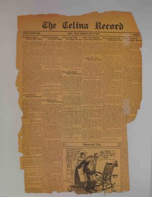 The Celina Record (Celina, Tex.), Vol. 28, No. [48], Ed. 1 Thursday, May 29, 1930
