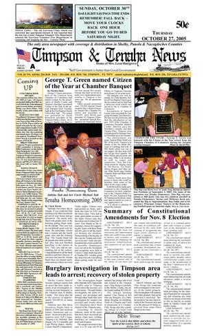 Timpson & Tenaha News (Timpson, Tex.), Vol. 20, No. 43, Ed. 1 Thursday, October 27, 2005