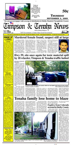 Timpson & Tenaha News (Timpson, Tex.), Vol. 28, No. 35, Ed. 1 Thursday, September 3, 2009