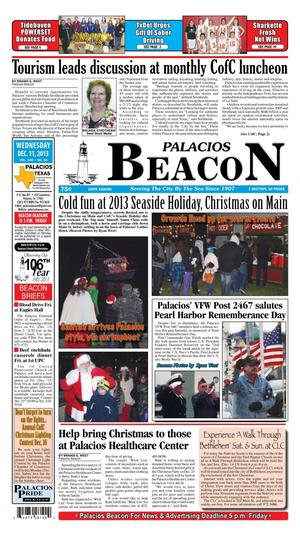 Palacios Beacon (Palacios, Tex.), Vol. 106, No. 50, Ed. 1 Wednesday, December 11, 2013