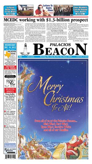 Palacios Beacon (Palacios, Tex.), Vol. 105, No. 51, Ed. 1 Wednesday, December 19, 2012