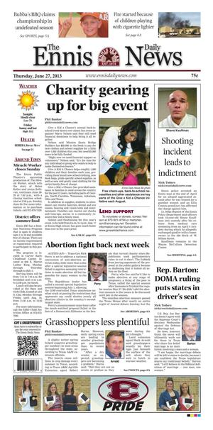 The Ennis Daily News (Ennis, Tex.), Ed. 1 Thursday, June 27, 2013