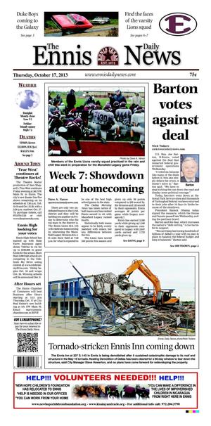 The Ennis Daily News (Ennis, Tex.), Ed. 1 Thursday, October 17, 2013