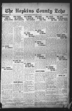 The Hopkins County Echo (Sulphur Springs, Tex.), Ed. 1 Friday, March 28, 1919