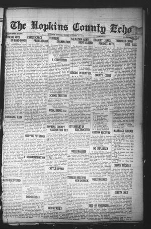 The Hopkins County Echo (Sulphur Springs, Tex.), Ed. 1 Friday, October 17, 1919