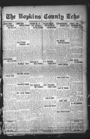 The Hopkins County Echo (Sulphur Springs, Tex.), Ed. 1 Friday, October 24, 1919