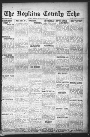 The Hopkins County Echo (Sulphur Springs, Tex.), Ed. 1 Friday, July 25, 1919