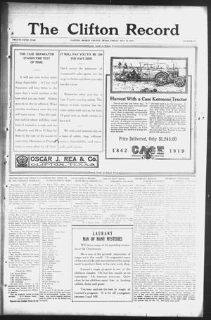 The Clifton Record (Clifton, Tex.), Vol. 25, No. 10, Ed. 1 Friday, May 23, 1919