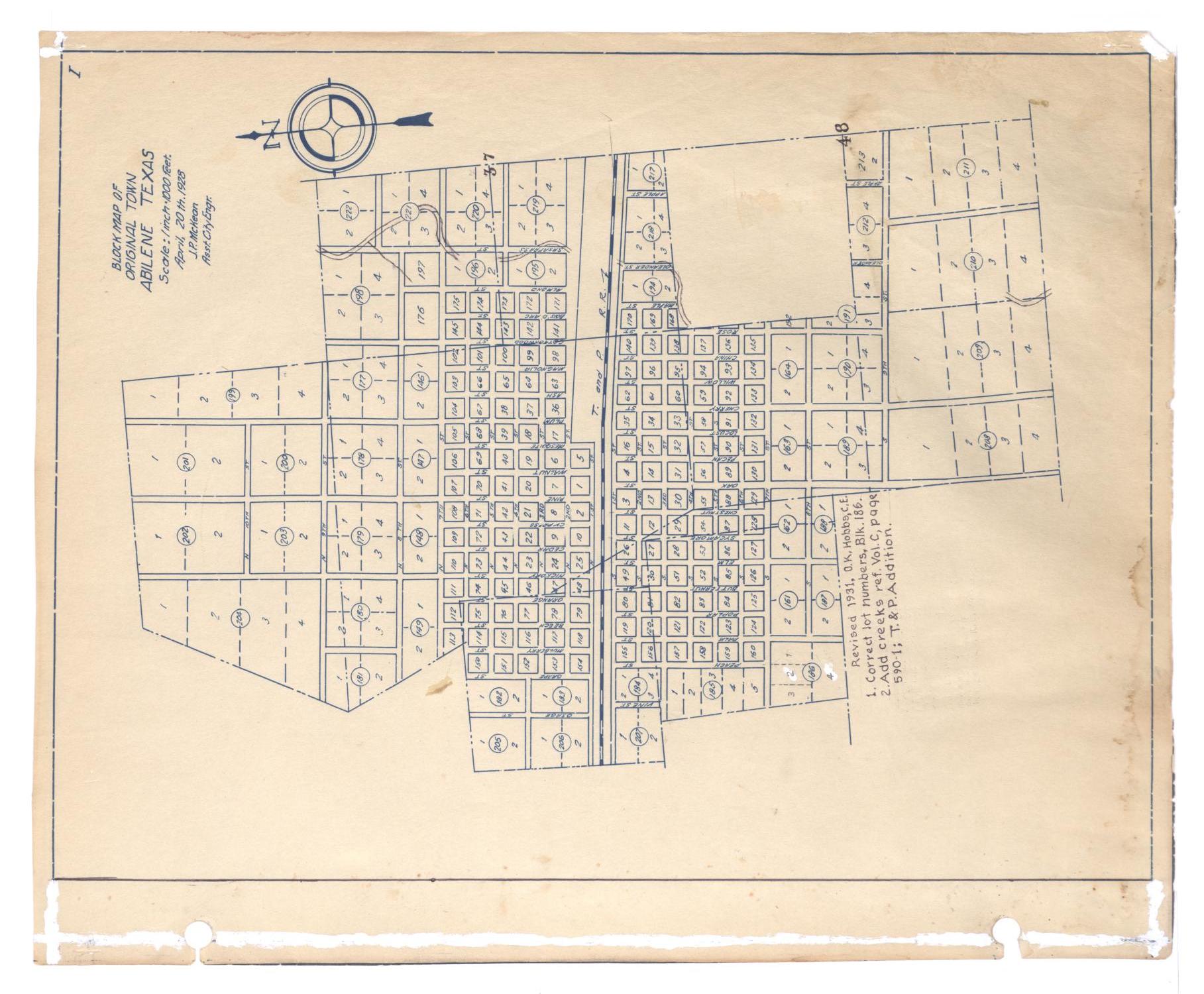 Block Map of Original Town, Abilene, Texas
                                                
                                                    [Sequence #]: 1 of 2
                                                