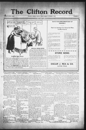 The Clifton Record (Clifton, Tex.), Vol. 25, No. 31, Ed. 1 Friday, October 17, 1919