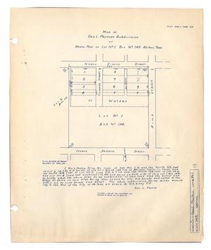 Map of George L. Paxton's Subdivision of North Part of Lot Number 1, Block Number 148, Abilene, Texas.