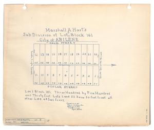 Marshall A. Hart's Subdivision of Lot 2, Block 161, City of Abilene