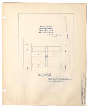 Primary view of object titled 'Wesley Smith's Subdivision of a part of Lot Number 2, Block Number 163 in Abilene, Taylor County, Texas'.