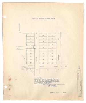 Primary view of object titled 'Map of Outlot 2, Block Number 181'.
