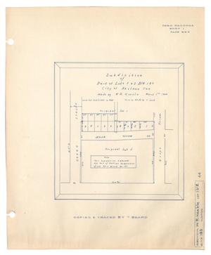 Subdivision of Part of Lots 1 & 2, Block 183, City of Abilene, Texas