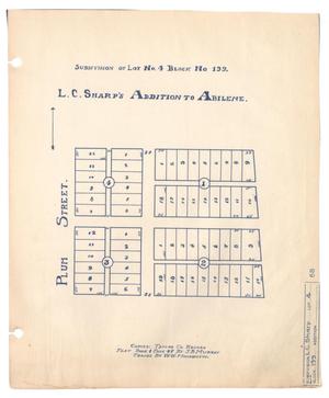 Subdivision of Lot Number 4, Block Number 199, L. C. Sharp's Addition to Abilene.