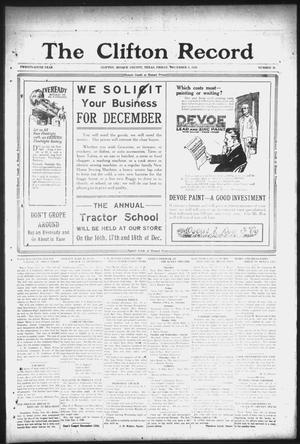 The Clifton Record (Clifton, Tex.), Vol. 26, No. 38, Ed. 1 Friday, December 3, 1920