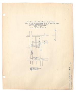 Map of B. F. Cox & T. R. Rhodes Subdivision, Part of Lot 2, Block 202, City of Abilene, Texas.