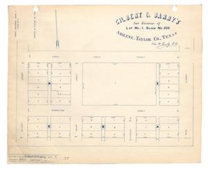 Gilbert & Barry's Subdivision of Lot Number 1, Block Number 203, Abilene, Taylor County, Texas
