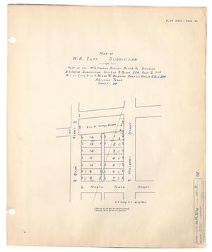 Map of W. F. Ely's Subdivision of Part of the W. G. Cannon Survey.