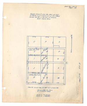 [Map of] Blocks O and D, and the West one-half of Blocks N, K, H, and E, out of the H. Ward Survey Number 90, in the City of Abilene, Taylor County, Texas.