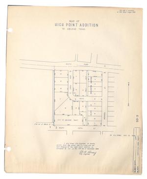 Map of High Point Addition to Abilene, Texas