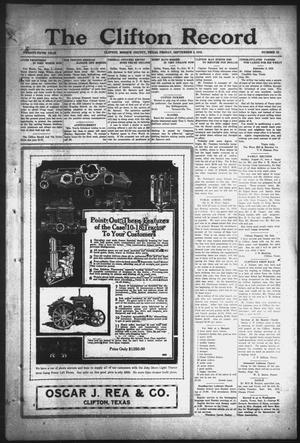 The Clifton Record (Clifton, Tex.), Vol. 25, No. 25, Ed. 1 Friday, September 5, 1919