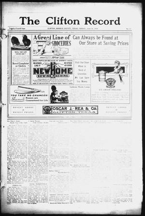The Clifton Record (Clifton, Tex.), Vol. 24, No. 13, Ed. 1 Friday, June 14, 1918