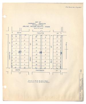 Primary view of Map of Fairmont Addition to the City of Abilene, Taylor County, Texas