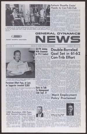 General Dynamics News, Volume 14, Number 19, September 13, 1961