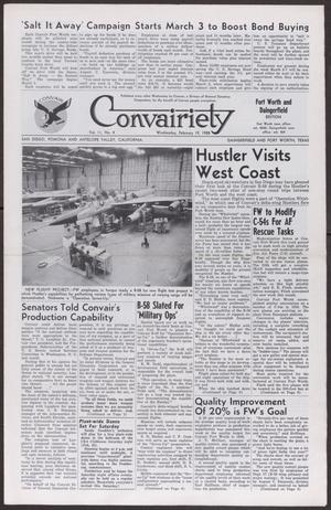 Convairiety, Volume 11, Number 4, Wednesday, February 19, 1958