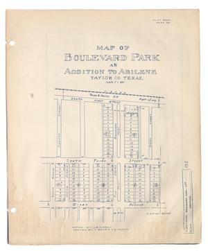Map of Boulevard Park, an Addition to Abilene, Taylor County, Texas. [#4]