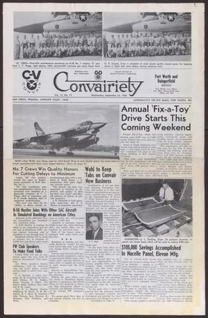 Primary view of object titled 'Convairiety, Volume 13, Number 19, Wednesday, September 14, 1960'.