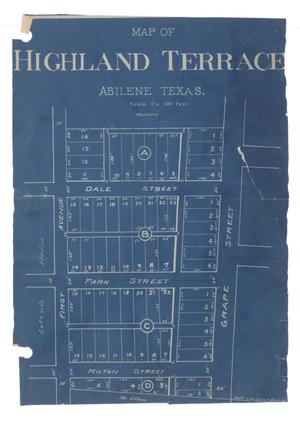 Map of Highland Terrace, Abilene, Texas. [#1]