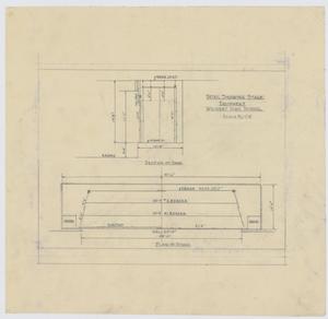 Primary view of object titled 'School Building, Nolan County, Texas: Detail Showing Stage Equipment'.