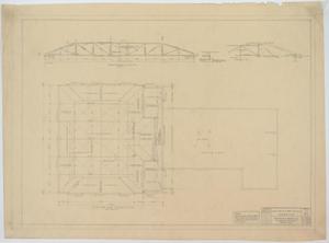 Primary view of object titled 'School Building Addition, Mentone, Texas: Roof Plan'.
