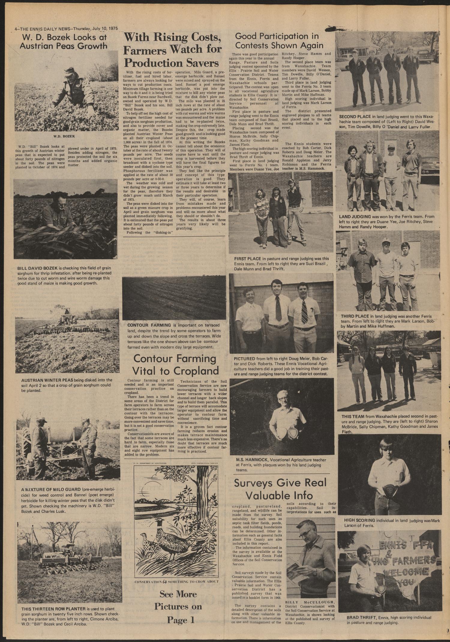 The Ennis Daily News (Ennis, Tex.), Vol. 83, No. 161, Ed. 1 Thursday, July 10, 1975
                                                
                                                    [Sequence #]: 4 of 8
                                                