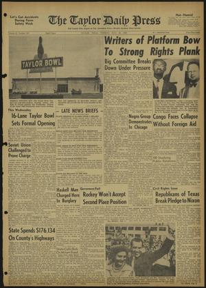 The Taylor Daily Press (Taylor, Tex.), Vol. 47, No. 187, Ed. 1 Tuesday, July 26, 1960