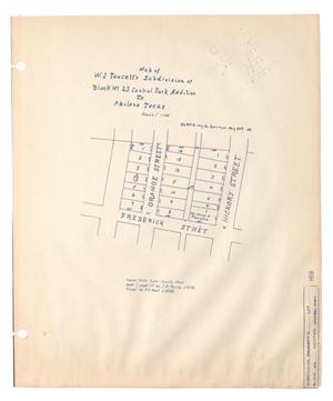 Primary view of object titled 'Map of W. J. Faucett's Subdivision of Block Number 23, Central Park Addition to Abilene, Texas'.