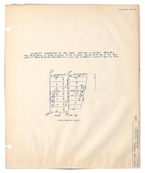 [Map of] R. Q. West's Subdivision of the East 187 feet of Lot Number 1, Block Number 1, Fair Park Acres, a Subdivision of a part of the H. Ward Survey Number 90 and of the West part of Block Number 4, Fair Park Addition to the City of Abilene, situated in Taylor County, Texas.
