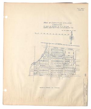 Map of Christian College Subdivision of Part of Blocks 16 & 17 of the Harris Addition to the City of Abilene, Texas