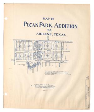 Map of Pecan Park Addition to Abilene, Texas.