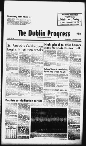 The Dublin Progress (Dublin, Tex.), Vol. 99, No. 40, Ed. 1 Wednesday, February 25, 1987