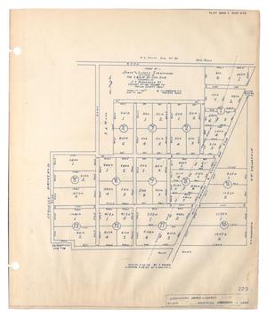 Map of Jones and Legett Subdivision of a Part of the I & G. N Company's Survey Patented to J. T. Anderson by Patent Number 581, Volume 74, Taylor County, Texas