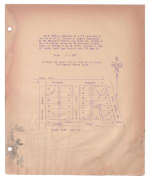 [Plat of Joe M. Totten's Subdivision and the Steffens & Lowden Subdivision #6]